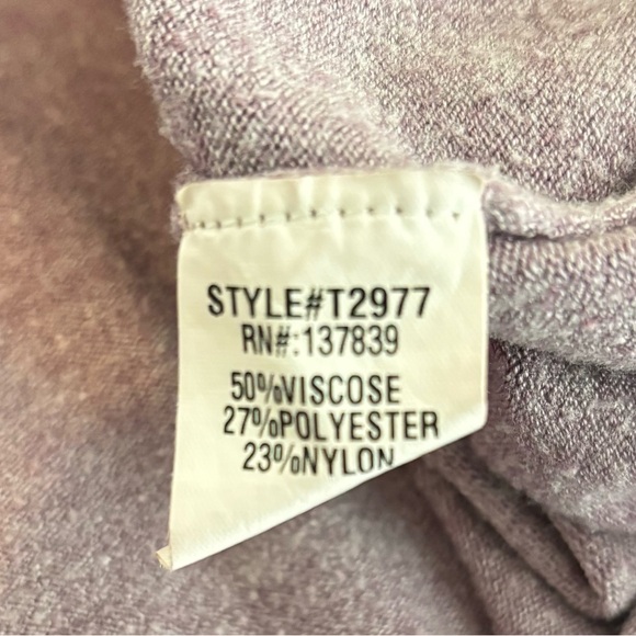 3/$20 Dreamers Purple Cowl Neck Sweater - Picture 4 of 4